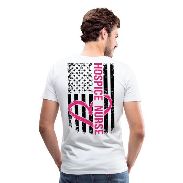 Hospice Nurse Men's Premium T-Shirt - white