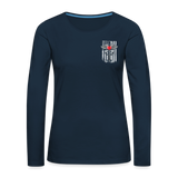 Nurse Flag Women's Premium Long Sleeve T-Shirt (CK1821) - deep navy