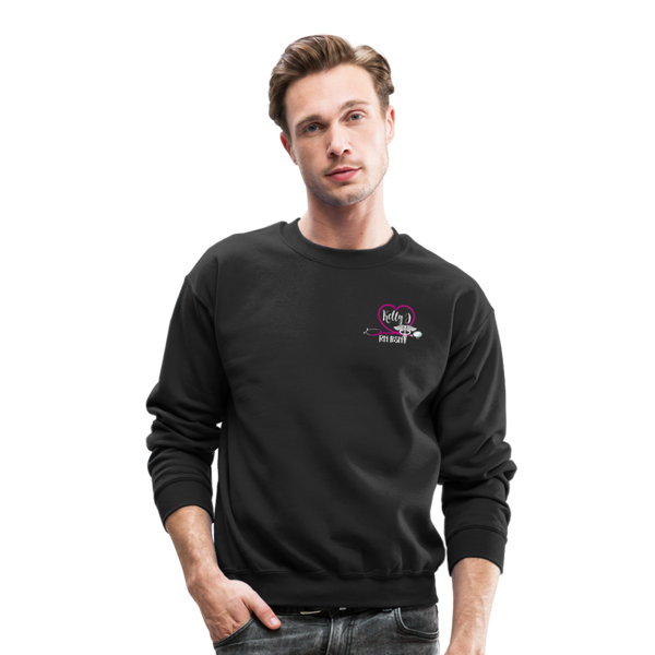 Nurse Flag Crewneck Sweatshirt - black