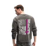 Nurse Flag Crewneck Sweatshirt - asphalt gray