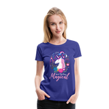 Unicorn Never Stop Being Magical Women’s Premium T-Shirt (CK1519) - royal blue