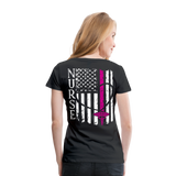 Nurse Flag Women’s Premium T-Shirt (CK3903) - black