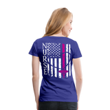 Nurse Flag Women’s Premium T-Shirt (CK3903) - royal blue