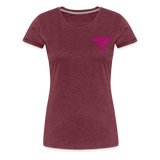 Nurse Flag Women’s Premium T-Shirt (CK3903) - heather burgundy