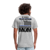 Police Officer Mom Unisex Jersey T-Shirt by Bella + Canvas (CK4138) - heather gray