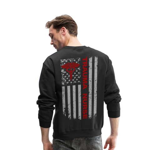 Trauma Nurse Crewneck Sweatshirt - black