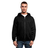 Mom Guardian Angel Men's Zip Hoodie - black