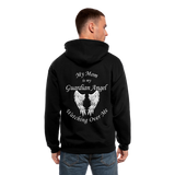 Mom Guardian Angel Men's Zip Hoodie - black