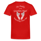 Daddy Guardian Angel Kids' Premium T-Shirt (CK1380) - red