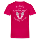 Daddy Guardian Angel Kids' Premium T-Shirt (CK1380) - dark pink