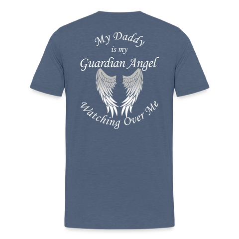 Daddy Guardian Angel Kids' Premium T-Shirt (CK1380) - heather blue