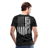 Capi American Flag Men's Premium T-Shirt - charcoal grey