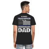 My Favorite Police Officer Calls Me Dad (CK3616) Men’s Premium Organic T-Shirt - black