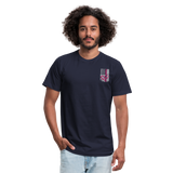 Trauma Nurse Unisex Jersey T-Shirt by Bella + Canvas - navy