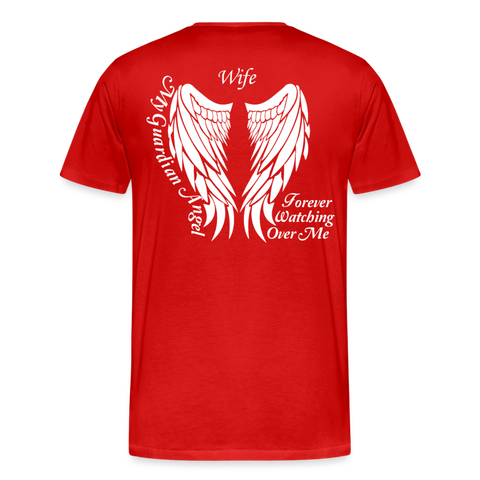 Wife Guardian Angel Men's Premium T-Shirt - red
