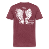 Wife Guardian Angel Men's Premium T-Shirt - heather burgundy