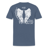 Wife Guardian Angel Men's Premium T-Shirt - heather blue