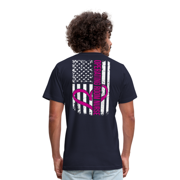 Operating Room Nurse Unisex Jersey T-Shirt by Bella + Canvas - navy