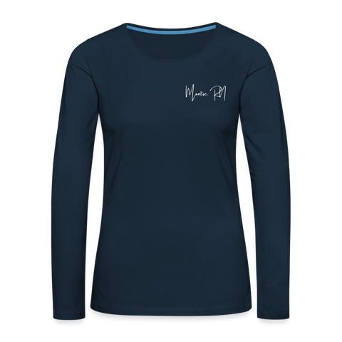 3338673619  TRAUMA RESUS RN Women's Premium Long Sleeve T-Shirt - deep navy