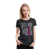 Nurse Flag Women’s Premium T-Shirt (CK1395) - black