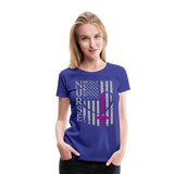 Nurse Flag Women’s Premium T-Shirt (CK1395) - royal blue
