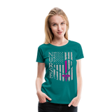 Nurse Flag Women’s Premium T-Shirt (CK1395) - teal