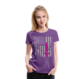 Nurse Flag Women’s Premium T-Shirt (CK1395) - purple