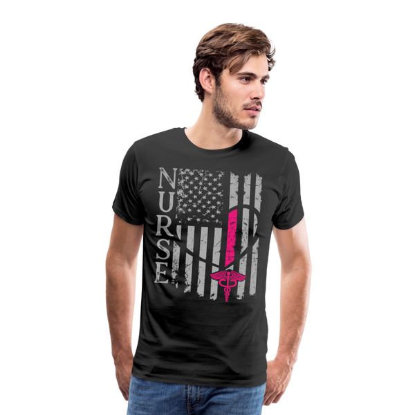 Nurse Flag Men's Premium T-Shirt (Ck1395) - black