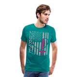 Nurse Flag Men's Premium T-Shirt (Ck1395) - teal