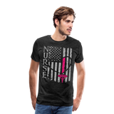 Nurse Flag Men's Premium T-Shirt (Ck1395) - charcoal grey