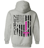 Katie RN Nurse Flag Pullover Hoodie