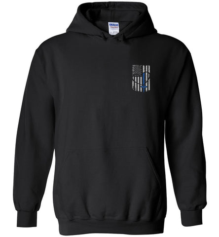 NURSE FLAG PULLOVER HOODIE - BLUE
