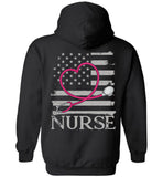 Nurse Flag with Stethoscope Unisex Pullover Hoodie