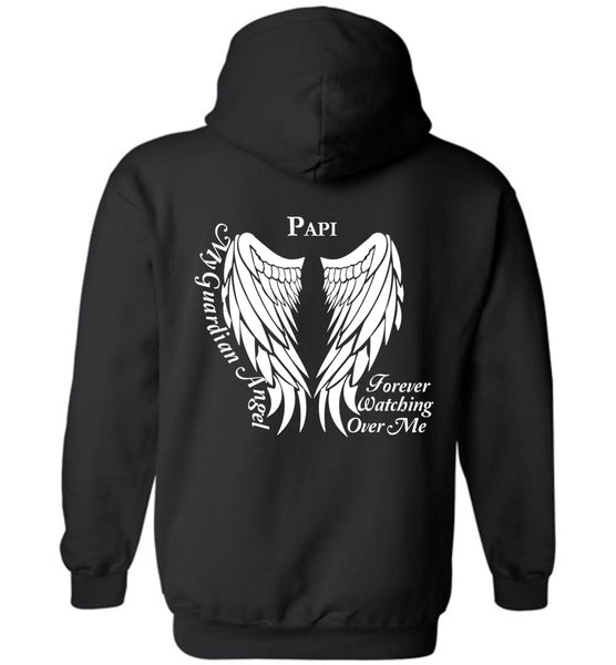 Papi My Guardian Angel Forever Watching Over Me Pullover Hoodie