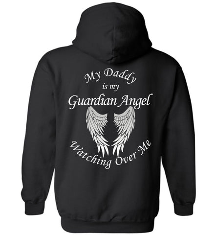 Daddy Guardian Angel Pullover Hoodie Youth Sizes