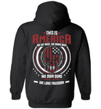 This is America -Skull American Flag Unisex Pullover Hoodie