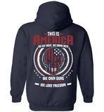This is America -Skull American Flag Unisex Pullover Hoodie