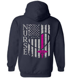 Nicole RN Nurse Flag Pullover Hoodie