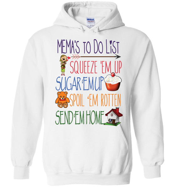 Mema's To Do List Pullover Hoodie