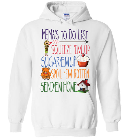 Mema's To Do List Pullover Hoodie