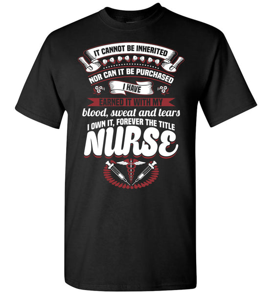 Nurse Shirt - Title Earned - Red