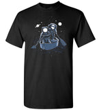 Across The Galaxy Shirt - Astronaut Explorers In Paddle Boat - Moon Stars Saturn In The Sky Tshirt