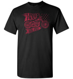 Live Fast Ride Free American Chopper Shirt - Badass Motorcycle With American Flag Stars Tshirt