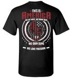 This is America -Skull American Flag Unisex T-Shirt