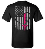 Nurse Flag Unisex T-Shirt with Flag Heart Front