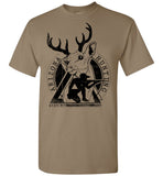 Deer Hunter Shirt - Hunting Arizona - Deer Large Antlers Hunter And Rifle Outdoorsman Tshirt