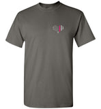 Nurse Flag Unisex T-Shirt with Flag Heart Front