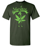 Mary Jane Puff Pass Marijuana Tshirt - Hot Girl In High Heels Bikini Pot Leaf Tee