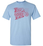 Live Fast Ride Free American Chopper Shirt - Badass Motorcycle With American Flag Stars Tshirt