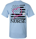 Nurse Flag with Heart Stethoscope Unisex Tee